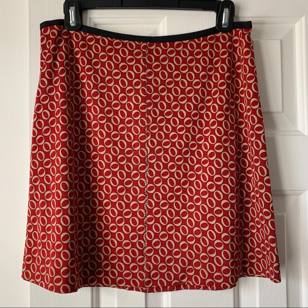 DVF patterned silk knit skirt